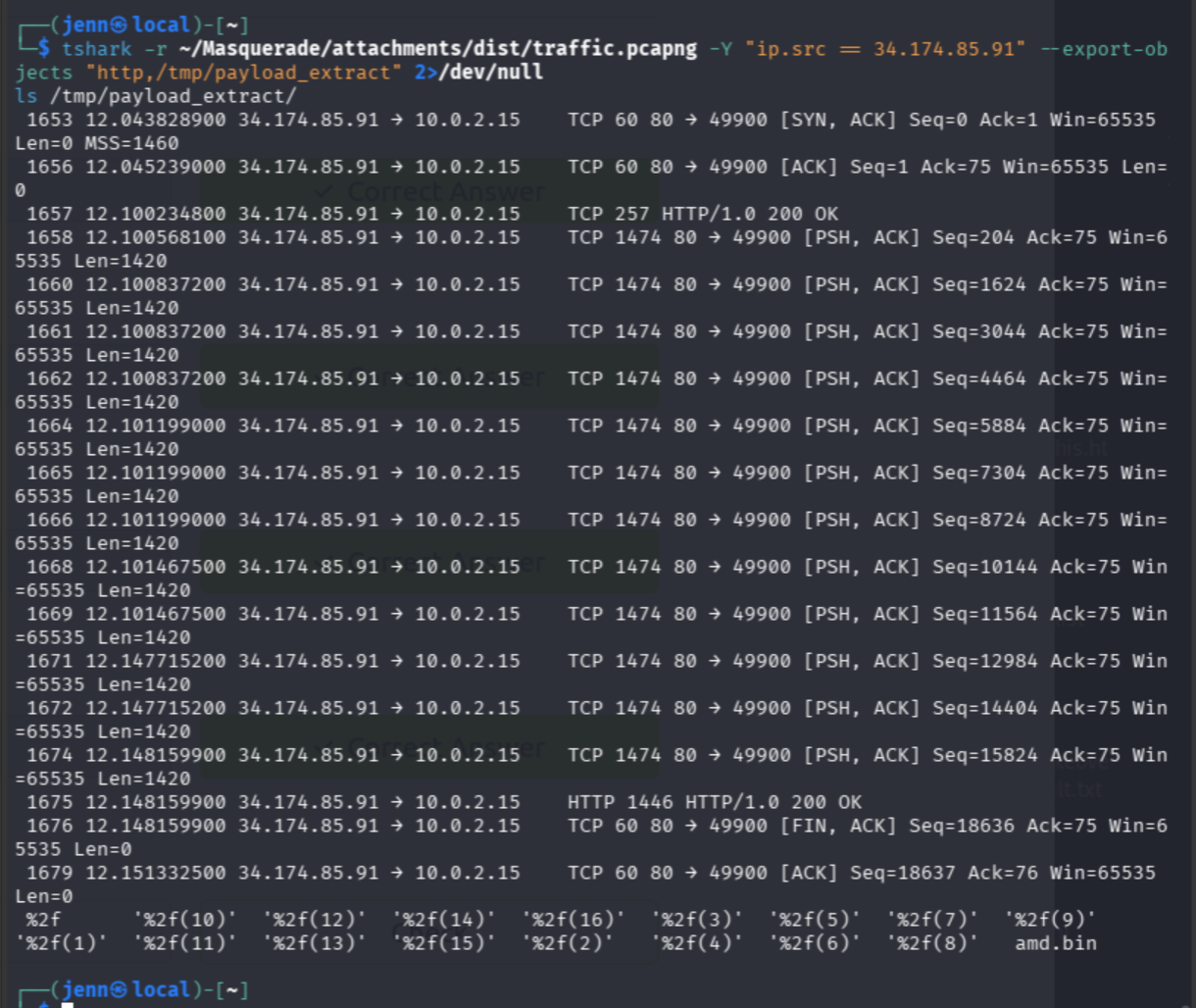 Exported HTTP objects showing amd.bin